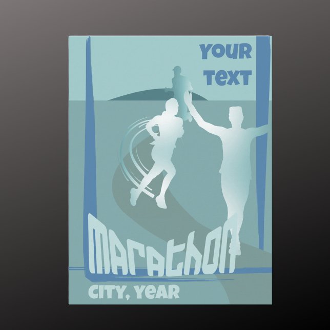 Cartão postal de lembranças de corrida de maratona (Criador carregado)