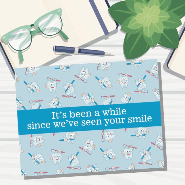 Cartão Postal de Lembrete de Consulta Odontológica (Criador carregado)