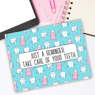 Cartão Postal de Lembrete de Consulta Odontológica