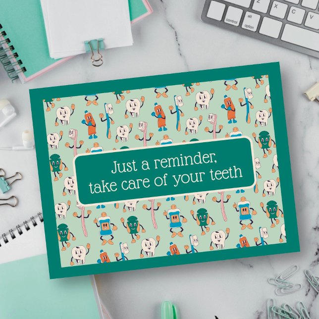 Cartão Postal de Lembrete de Consulta Odontológica (Criador carregado)