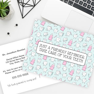 Cartão Postal de Lembrete de Consulta Odontológica