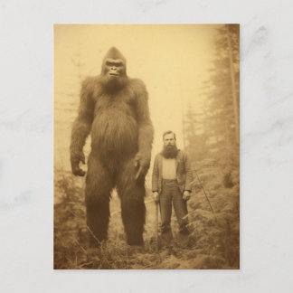 Cartão Postal de Lenhador Sasquatch