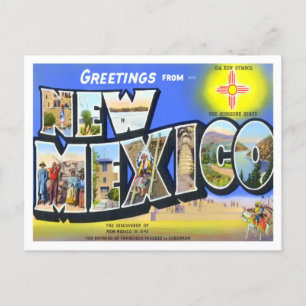 Cartão postal de letras grandes do Novo México