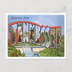 Cartão postal de letras grandes vintage do Tenness