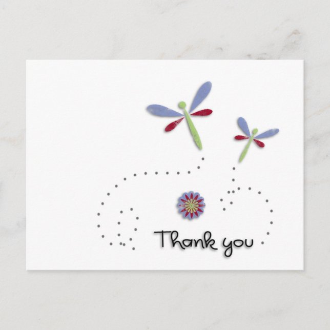 Cartão postal de libélula (Frente)