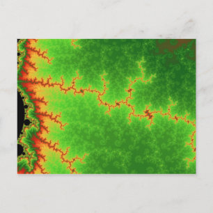 Cartão postal de linha verde com falha