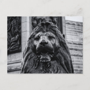 Cartão postal de Lion de Bronze na Praça de Trá