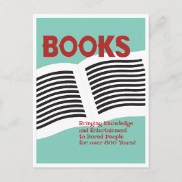 Cartão Postal de Livros Divertidos