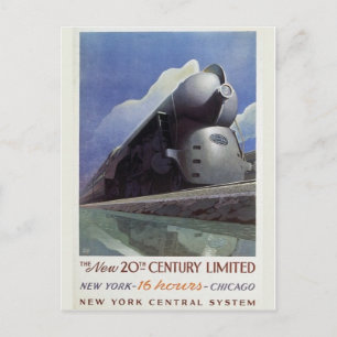 Cartão postal de Locomotiva Vintage Streamline Ste