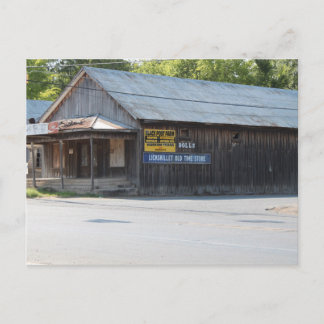 Cartão postal de loja abandonada antiga