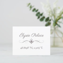Cartão postal de Longitude Latitude Palace Élysée