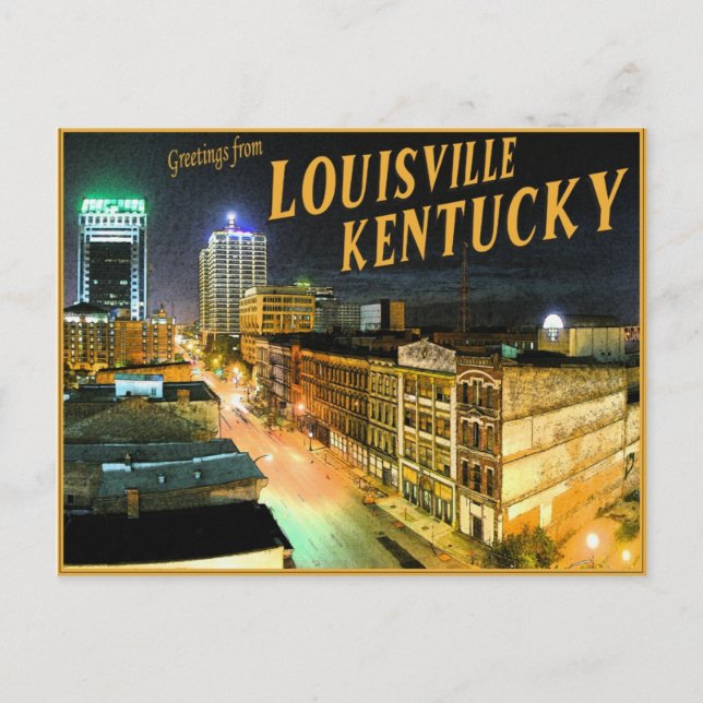 Cartão postal de Louisville Kentucky (Frente)
