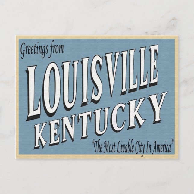 Cartão postal de Louisville Kentucky (Frente)