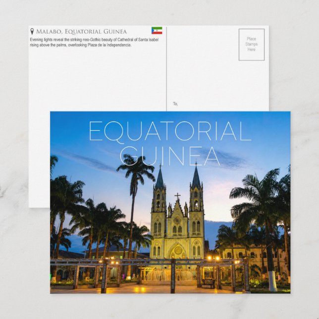 Cartão Postal de Malabo, Guiné Equatorial (Frente/Verso)