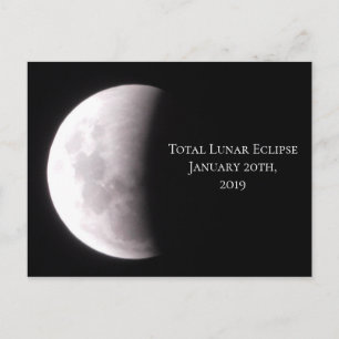 Cartão postal de manutenção de Eclipse lunar total