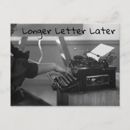 Cartão postal de máquina de escrever retrô para ca