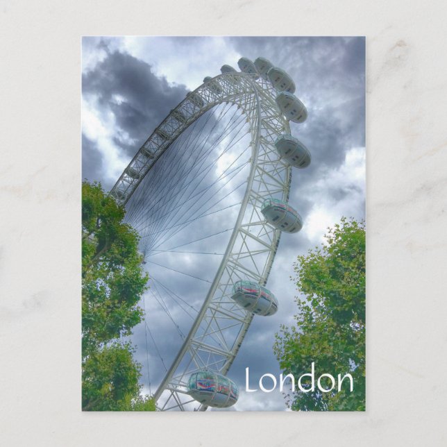Cartão Postal de Marca de Olho de Londres (Frente)