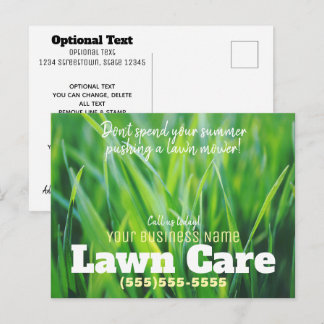 Cartão postal de marketing de paisagismo simples