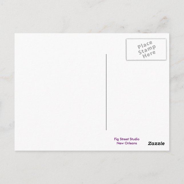 Cartão Postal de Máscaras de Mardi Gras (Verso)