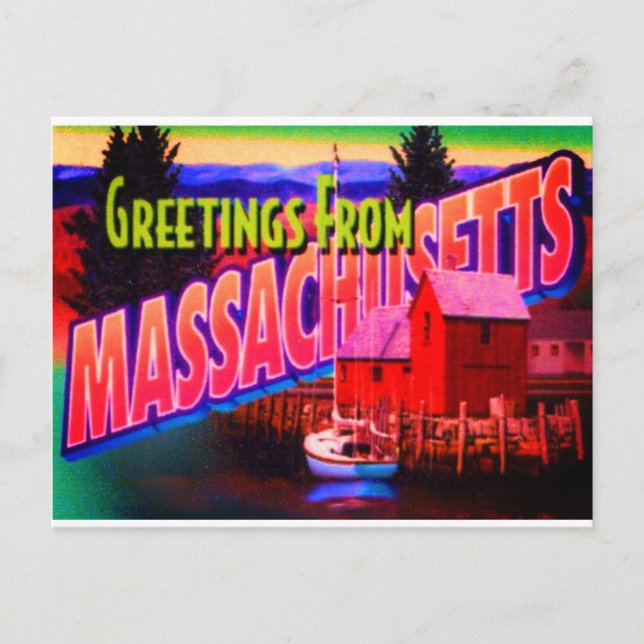 Cartão Postal de Massachusetts (Frente)