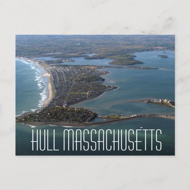 Cartão postal de Massachusetts Hull (Frente)