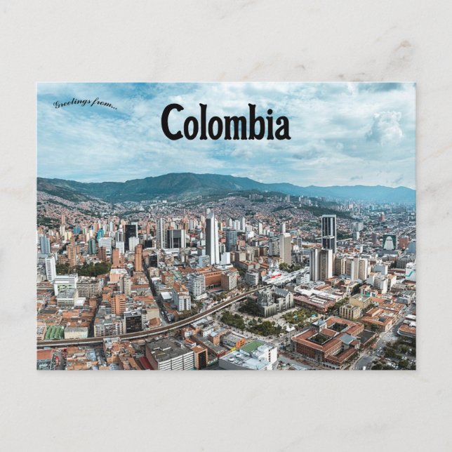 Cartão postal de Medellín Colômbia (Frente)