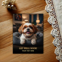 Cartão Postal de Melhoras Adorável Shih Tzu