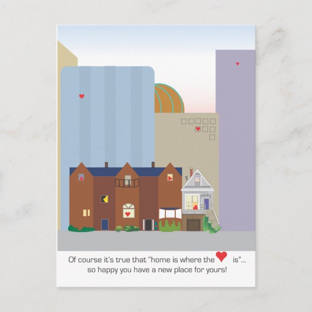 Cartão postal de Melhores Desejos para Nova Cidade (Frente)