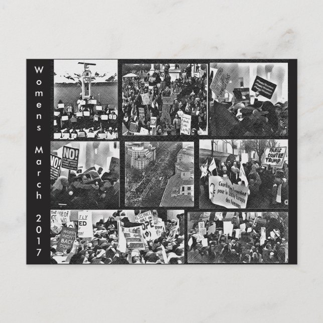 Cartão postal de memorização feminina em março (Frente)