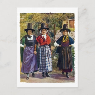 Cartão Postal de Meninas Galesas