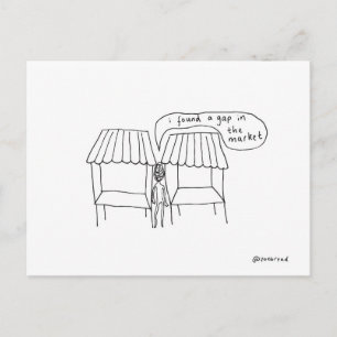 cartão postal de mercado