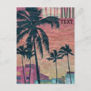 Cartão postal de Miami pôster de viagem
