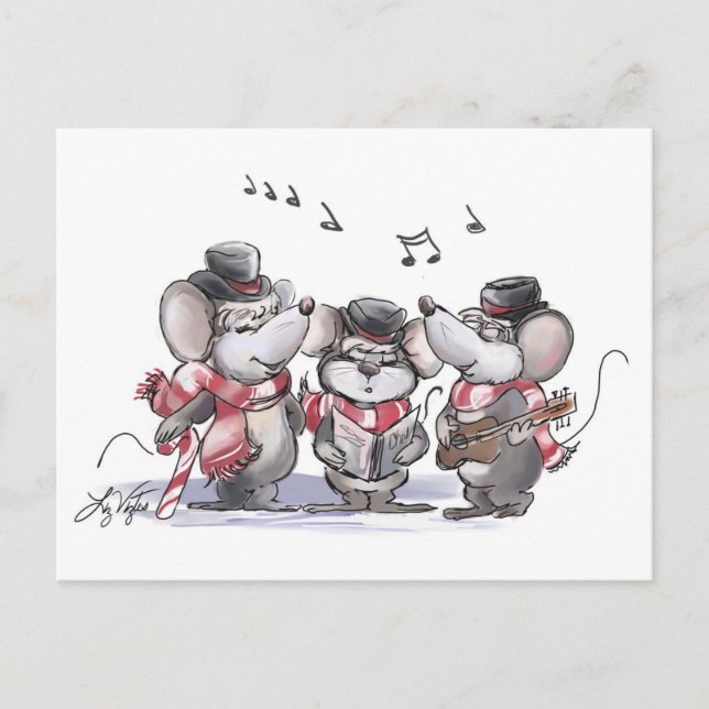 Cartão postal de Mic, Mac e Moe cantando canções d (Frente)