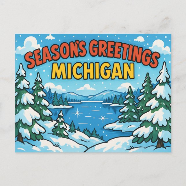 Cartão Postal de MICHIGAN (Frente)
