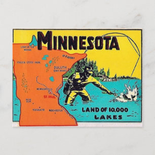 Cartão postal de Minnesota 10.000 Lagos
