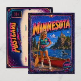 Cartão Postal de Minnesota dos Anos 80 Retro