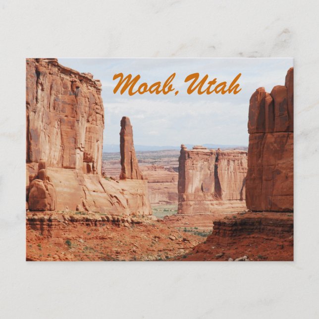 Cartão postal de Moab Utah (Frente)