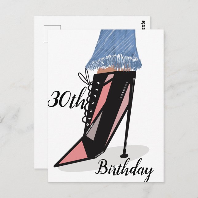 Cartão postal de moda feminina de 30 anos de idade (Frente/Verso)