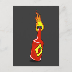 Cartão postal de Molho Picante de desenho animado