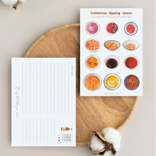 Cartão Postal de Molhos para Imersão Vietnamitas