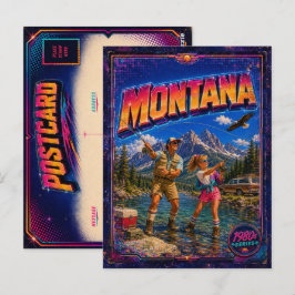 Cartão postal de Montana dos anos 80 Retro