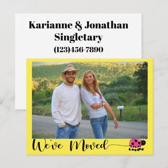 Cartão postal de mudança de endereço (Frente/Verso)