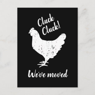 Cartão postal de mudança de endereço de animal de 