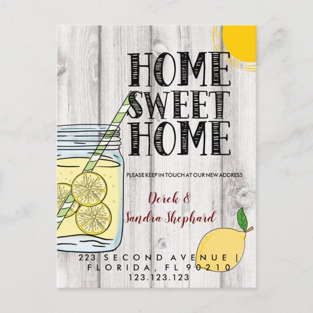 Cartão postal de mudança de endereço mudamos para  (Frente)