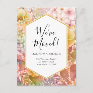 Cartão Postal De Mudança De Palavras De Flutuaç