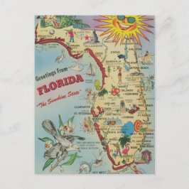 Cartão postal de mudança/realocação de mapa antigo