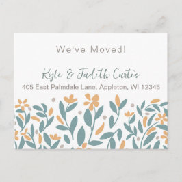 Cartão Postal de Mudança Simples e Moderno