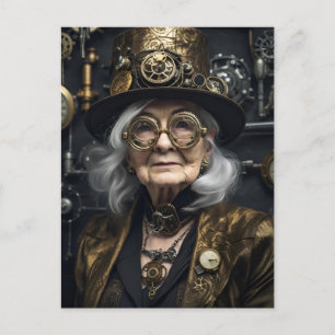 Cartão Postal de Mulher Steampunk
