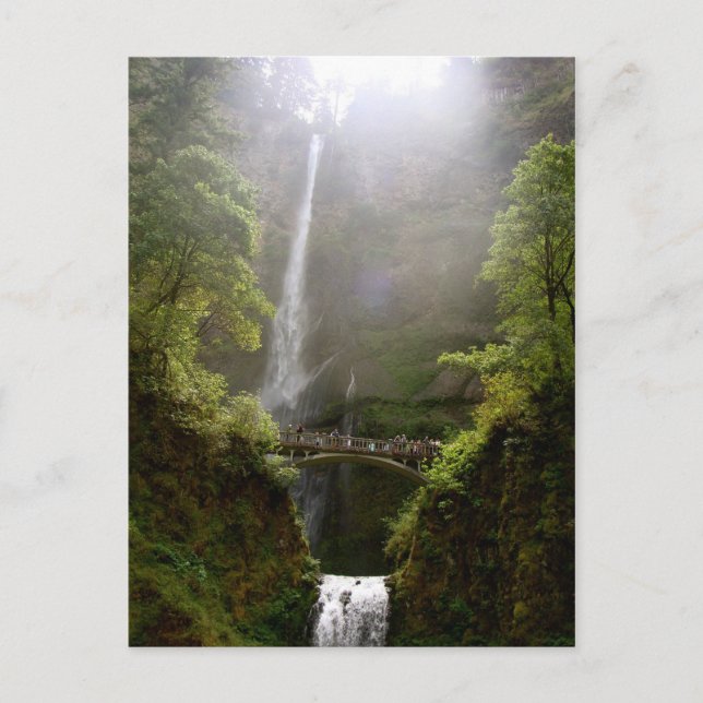 Cartão postal de Multnomah Falls, Oregon, Cachoeir (Frente)