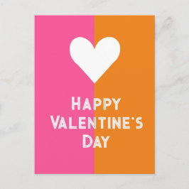 Cartão postal de Namorados de pop cor-de-rosa e la